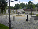 Exposition center paving blocks