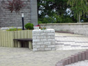 Exposition center wall blocks-palisades-paving blocks
