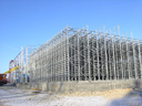 Erection of new curing racks
